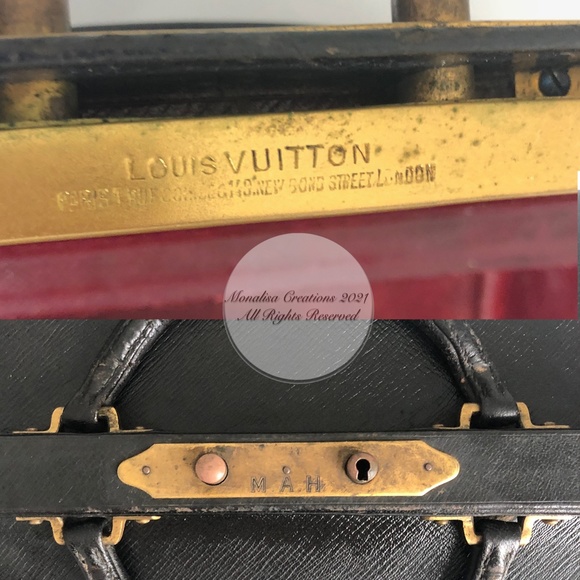 Louis Vuitton Doctors Bag Cabin Train Case Antique Black Grained Leather Rare - Picture 13 of 15